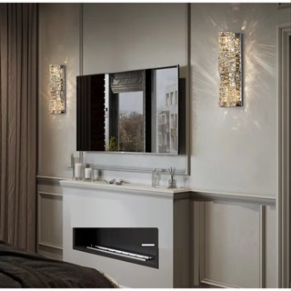 Đèn pha lê Đèn tường pha lê luxury, Đèn pha lê hiện đại , Đèn phale cao cấp - 3 chế độ ánh sáng