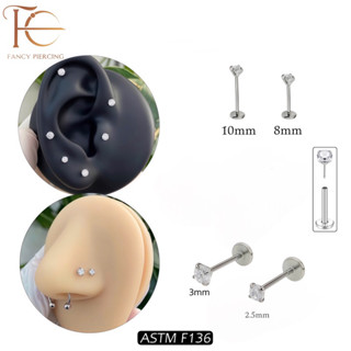 Khuyên Titanium F136 Rút Ấn Đeo Mũi/ Tai Thân Nhỏ