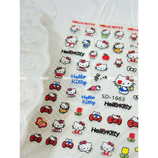 STICKER NỔI 5D HELLO KITTY ĐỎ ( 034 - 1663 )