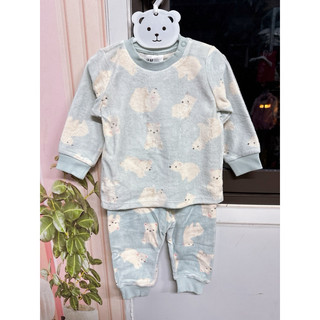 [Au.th]Bộ nỉ nhung sơ sinh H&M sz 0-9M