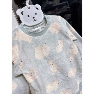 [Au.th]Bộ nỉ nhung sơ sinh H&M sz 0-9M