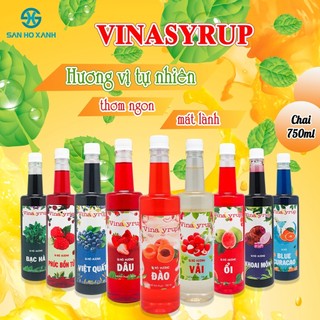  Siro VinaSyrup 750 ml - Syrup Pha Chế Làm Trà Trái Cây Đủ Mùi Vị 