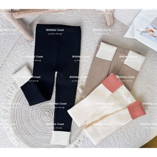  Quần Legging Bé Gái - Quần Len Gập Gấu Cạp Cao Kiểu Dáng Đơn Giản Dễ Mix Đồ Cho Bé Gái 