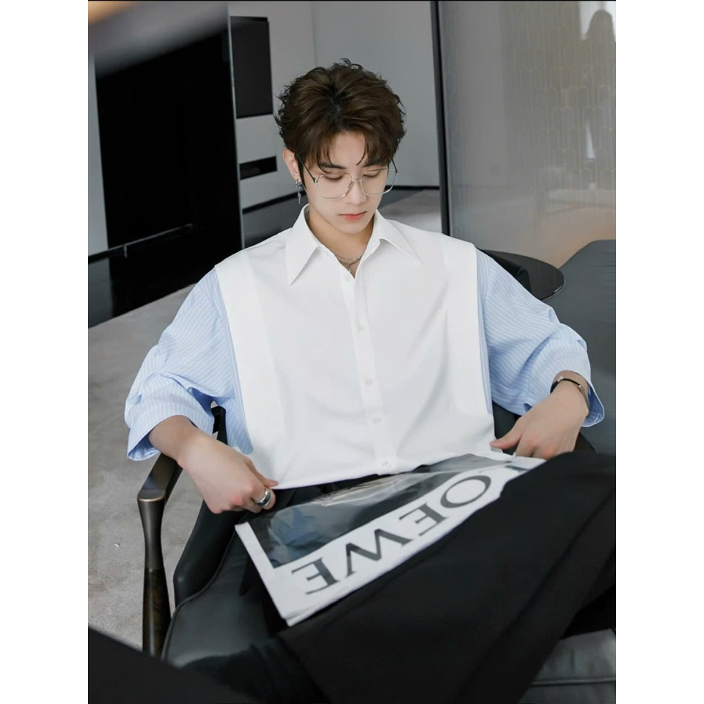 Áo Sơ mi Style Tay lỡ mix HAGI ICVCVNI Unisex menwear