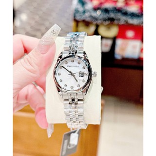 [Chính Hãng 100%] Đồng Hồ Nữ Kim Cương Moissanite Roberto Era Máy Quartz (Pin) Bạc Full Box