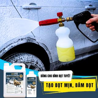 Nước Rửa Xe Bọt Tuyết Không Chạm UNITECH 1L, Dung Dịch Rửa Xe Không Chạm Siêu Mạnh