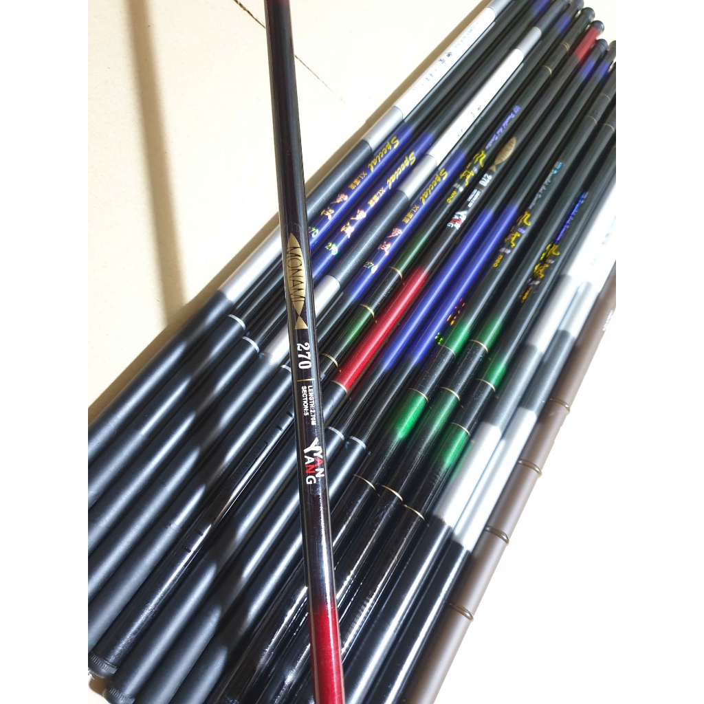 Cần Câu Tay Carbon Nhiều Màu Có Size 2m7 3m6