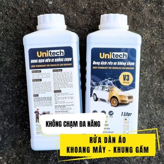 Nước Rửa Xe Bọt Tuyết Không Chạm UNITECH 1L, Dung Dịch Rửa Xe Không Chạm Siêu Mạnh