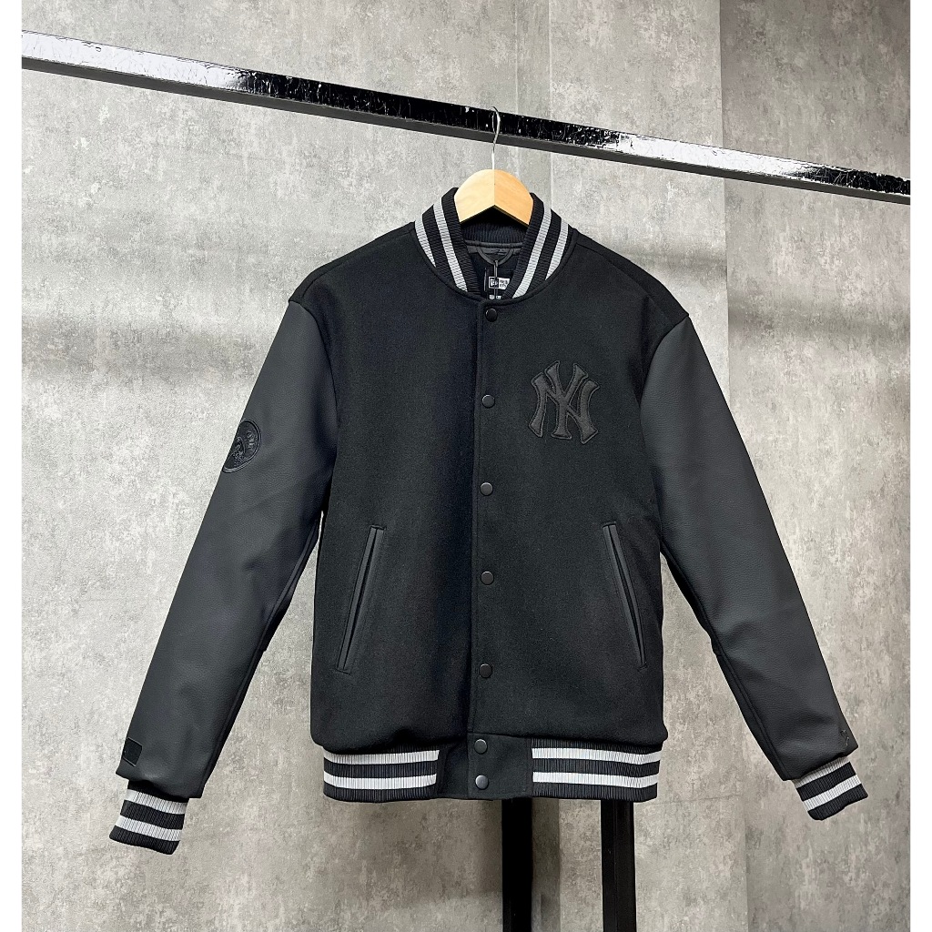 (CHÍNH HÃNG) BOMBER TAY DA NY FULL ĐEN