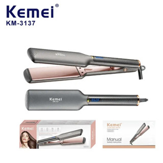 Máy Duỗi Tóc Cao Cấp Chống Hư Tổn Tóc Nóng Nhanh Bản Lớn Chuẩn Salon Kemei Km 3137