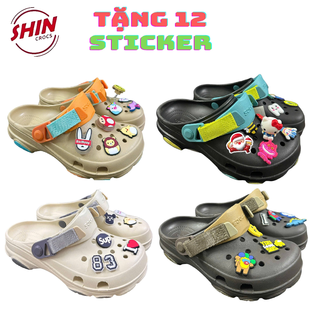 Dép Cross Terrain Sục Bít Đầu Quai To, Dép Bánh Mì Sục Crocs Thời Trang Chống Trơn Trượt [ TERRAIN ]