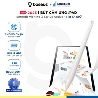 NEW 2025 | Bút cảm ứng PS052 Baseus Smooth Writing 3 Stylus - Chống Tỳ Tay - Pin đến 17h- App Baseus