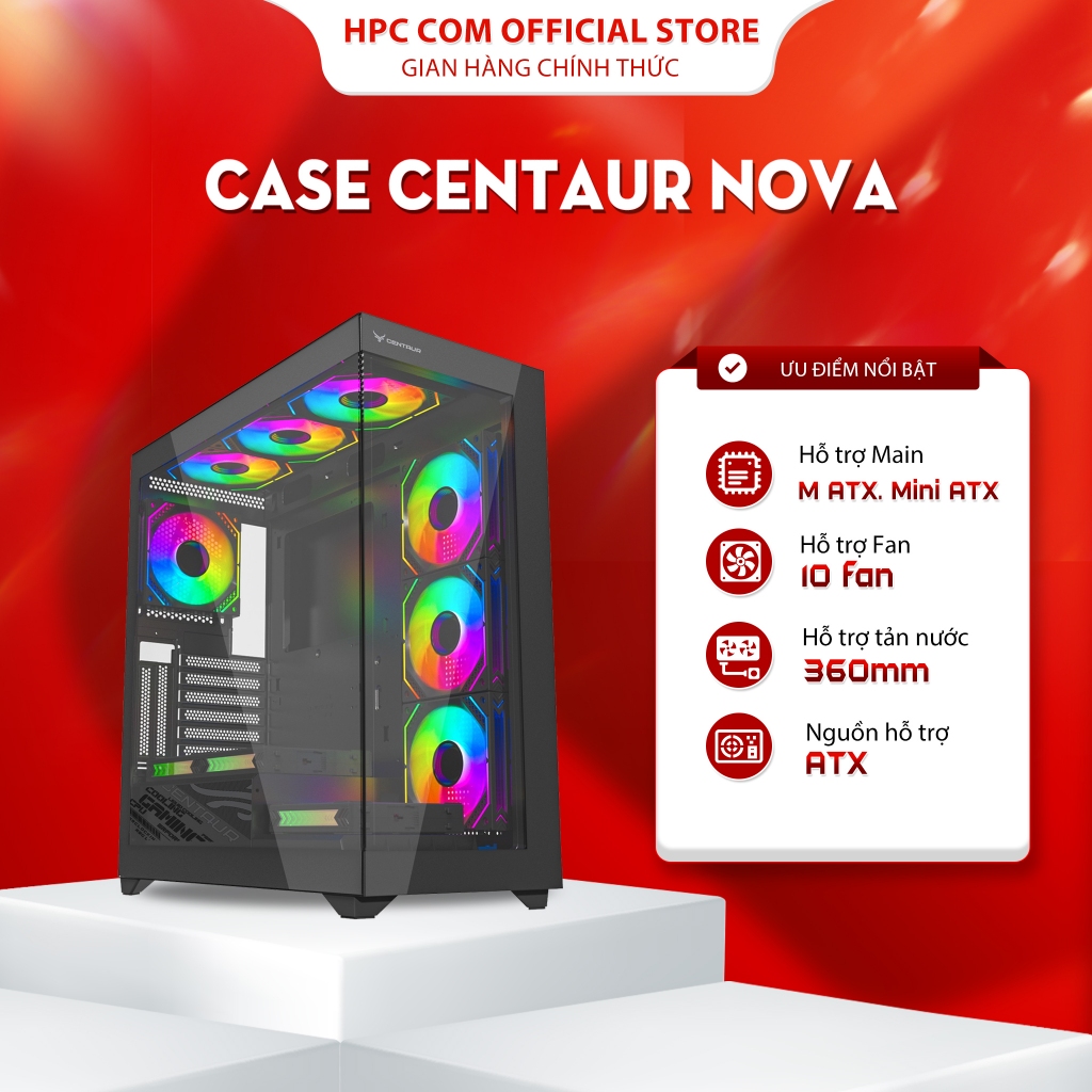 Vỏ case Centaur Nova Black|White - ATX, M-ATX, Mini-ITX - Hàng chính hãng | BigBuy360 - bigbuy360.vn