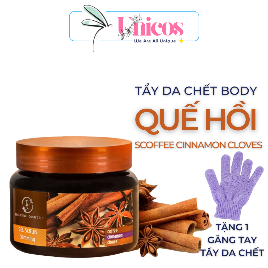Tẩy Da Chết Body Quế Hồi Exclusive Cosmetic Scrub Coffee Cinnamon Cloves