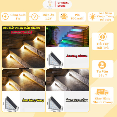 Đèn LED Chân Cầu Thang Energy Green Lighting MT-30645 - Chiếu Sáng Lối Đi - Sử Dụng Năng Lượng Mặt Trời