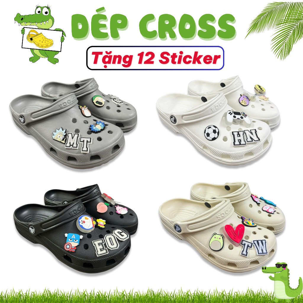 Dép Cross Classic Nhiều Màu Sục Bánh Mì Cao 3cm, Dép Crocs Unisex Sục Bít Đầu Siêu Xinh [ CLASSIC ]