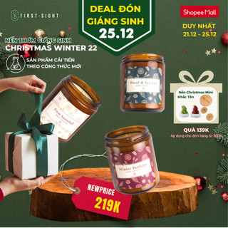 Nến thơm Giáng Sinh mùi hương tươi mát BST Christmas No.2 hũ 220GR First Sight