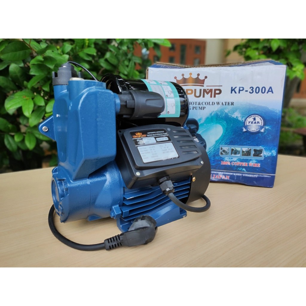 Máy bơm nước tự động Kingpump KP-300A - Bơm tăng áp điện tử 300W, 25mm, 8kg