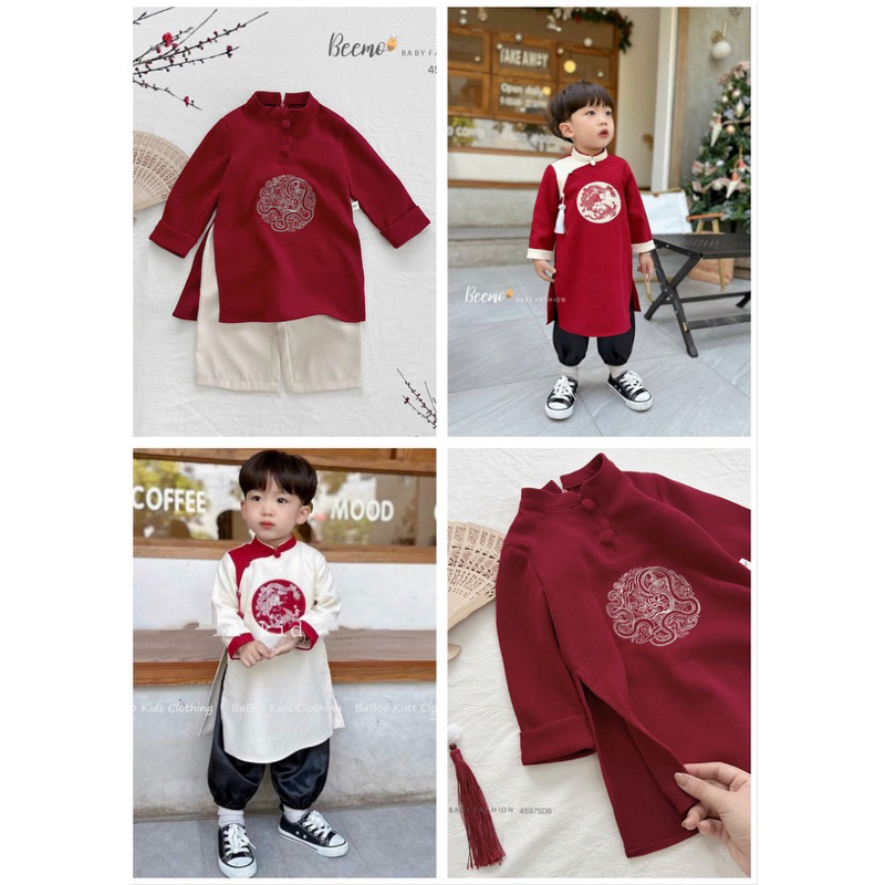 Set áo dài cách tân bé trai 80-130