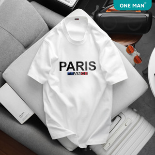  Áo thun cổ tròn nam nữ ONE MAN tay cộc cotton 100% in hình PARIS siêu đẹp phong cách trẻ trung hiện đại AP180 