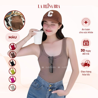 Áo ba lỗ cotton găn tăm LA REINA BRA dáng ôm body hàng QC loại 1 cao cấp mặc tôn dáng, mềm mại, thoáng mát LRAB199