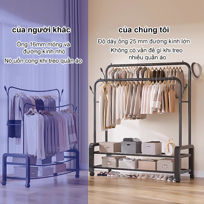 𝐎𝐥𝐢𝐟𝐞 Kệ Treo Quần Áo Đa Năng Thanh treo quần áo Cao cấp thép cac bon Sắc Sào phơi Cao cấp | BigBuy360 - bigbuy360.vn