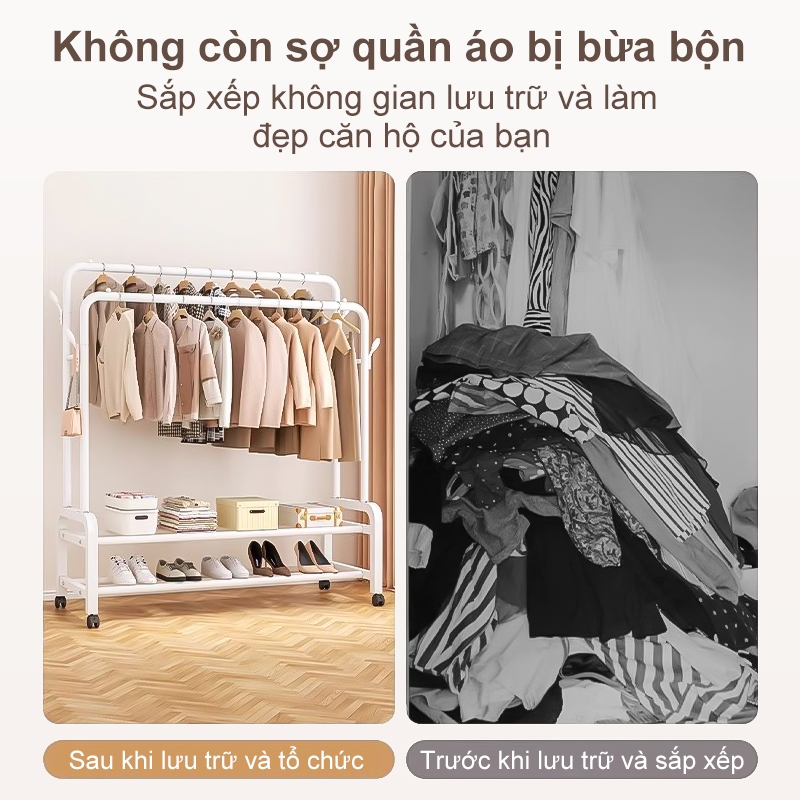 𝐎𝐥𝐢𝐟𝐞 Kệ Treo Quần Áo Đa Năng Thanh treo quần áo Cao cấp thép cac bon Sắc Sào phơi Cao cấp | BigBuy360 - bigbuy360.vn