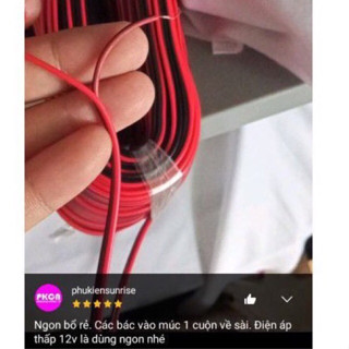 Cuộn 100 Mét Dây Điện Đôi Đen Đỏ PHONG PHÚ Chính Hãng ( Size Nhỏ 2x10 ) Lõi Đồng Nguyên Chất 100%