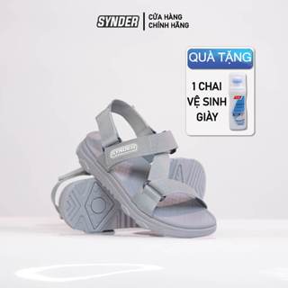 Dép Sandal Nam Nữ SYNDER Xám Full SD1 Đi Học Đế Cao - Dép Xăng Đan, Dép Quai Hậu Nam Nữ  ( TẶNG CHAI VS GIÀY )