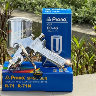 Súng phun sơn sử dụng khí nén, béc phun sơn Prona Model R71 đầu phun 1.3mm độ bền cao