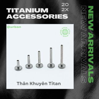 [1 Chiếc] Khuyên tai, chất liệu titan G23 ASTM F136 THÂN TITAN FLATBACK BASIC Không Ngứa phụ kiện urban  [XỎ]