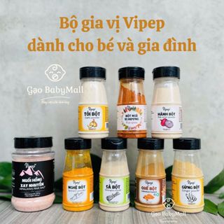 Gia vị bột Vipep cho bé ăn dặm - gia đình