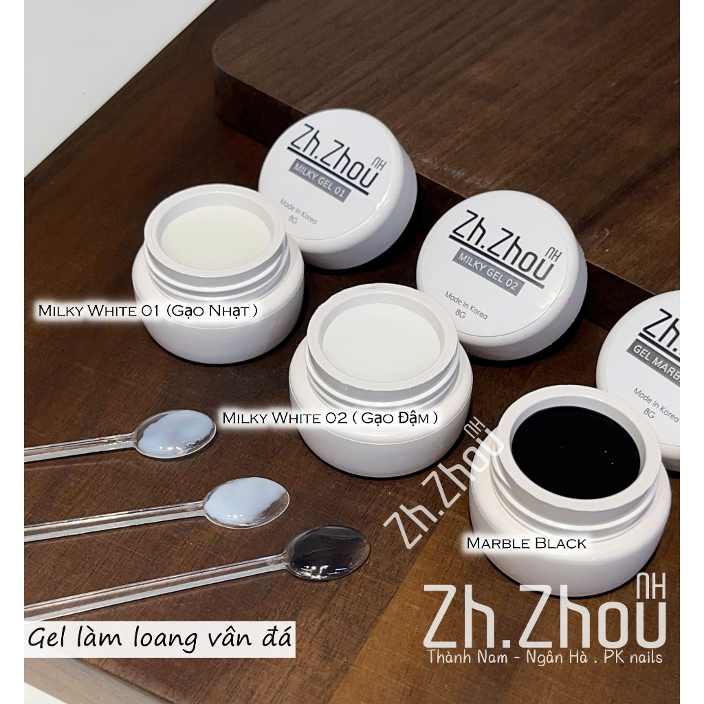 gel milky white chuyên tán vân đá, Gel gạo làm loang vân đá, gel mixing,gel loang đen, phụ kiện nail