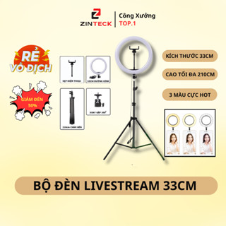 Đèn Livestream Size 26cm, 32cm , 33cm Có Kẹp Điện Thoại - Chân Đèn 2m1