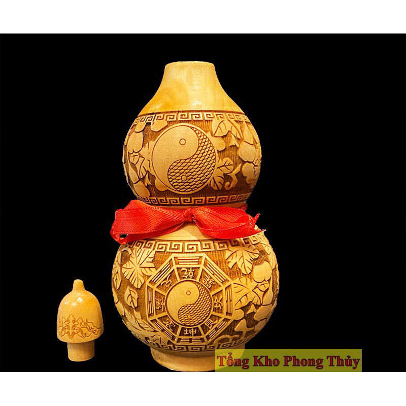 Hồ Lô Bát Quái - Gỗ Đào ( Đại )