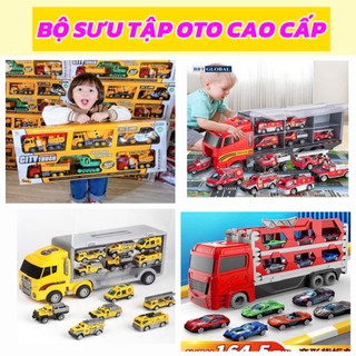  Xe ô tô đồ chơi trẻ em cỡ lớn cho bé trai mô hình cứu hỏa cần cẩu trộn bê tông chở rác cứu hộ quà tặng sinh nhật 