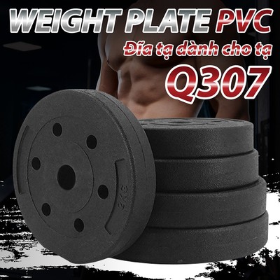 BG - Tạ miếng nhựa pvc đặc ruột tạ bánh nhựa tạ đĩa 2kg