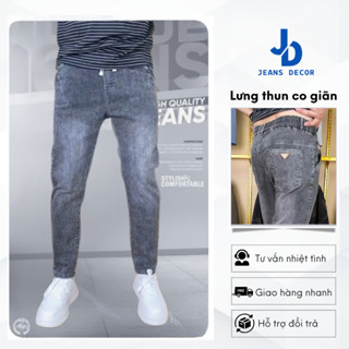 [JD024] Quần bò chun nam JEANS DECOR ống côn, quần jean nam lưng thun phong cách đơn giản cực dễ phối đồ đi chơi, đi làm