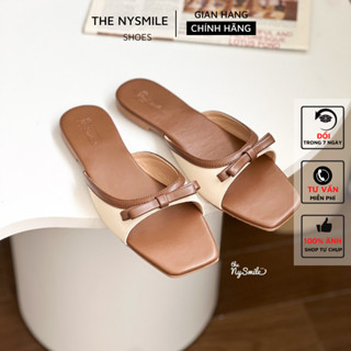 Dép bệt nữ đính nơ , dép dễ thương mua hè du lịch thời trang - THENYSMILE - CYCLE