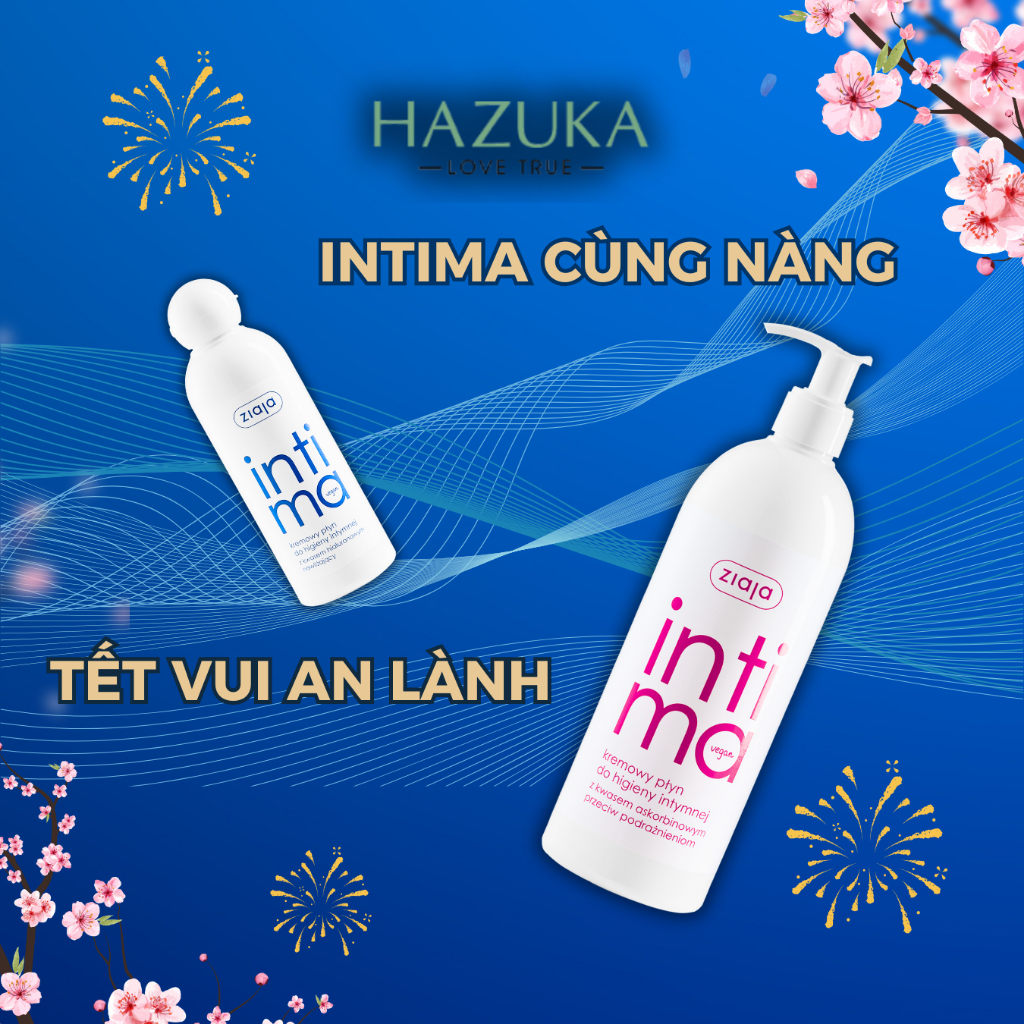 Dung Dịch Vệ Sinh Phụ Nữ Intima Ziaja Dưỡng Ẩm Kháng Khuẩn Khử Mùi Cân Bằng pH 200ml - 500ml