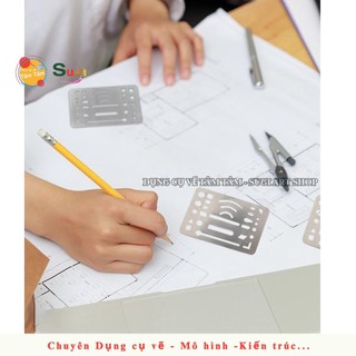 [ Sugi Art Shop ] Thước Che Tẩy - Erasing Shield - Thước Chắn tẩy