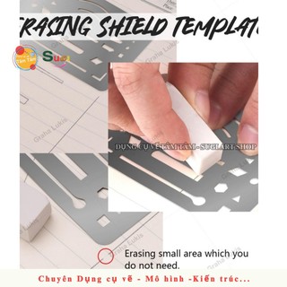 [ Sugi Art Shop ] Thước Che Tẩy - Erasing Shield - Thước Chắn tẩy