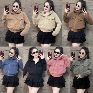 Áo khoác nhung gân tăm 6 túi mới về, chất vải thoáng mát, by Quỳnh Hí, hỏa tốc hcm