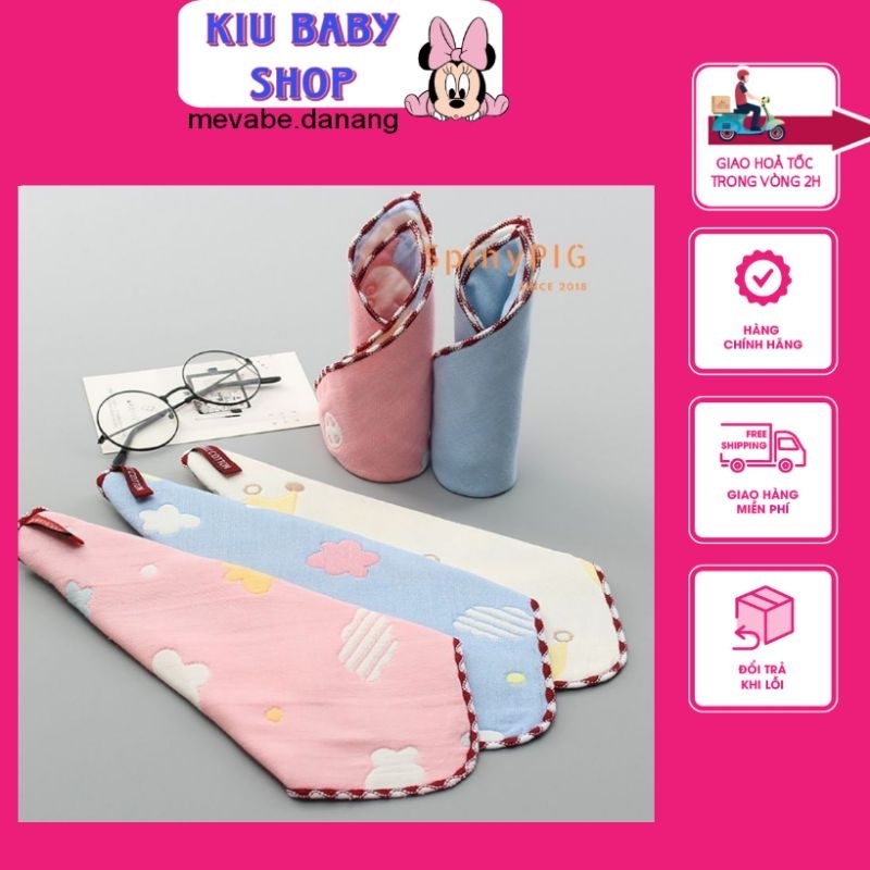 Khăn mặt xô sợi tre 6 lớp cỡ 21*21cm cho bé từ 1 tuổi