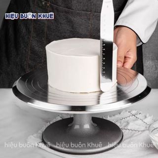 Bàn Xoay Inox, Bàn Xoay Trang Trí Bánh Kem Có Đế Chống Trượt Siêu Chắn Chắn [31cm]