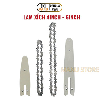 Lam xích máy cưa lam xích 4inch 6inch dự phòng máy cưa xích máy cưa gỗ dùng pin cưa mini