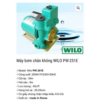 Máy bơm nước wilo pw-251e