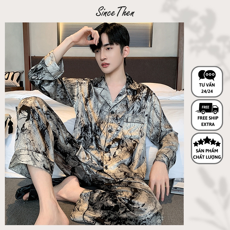 Pijama cho nam, pijama lụa nam dài tay mặc nhà cao cấp - Since Then