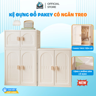 Kệ Tủ Đựng Đồ Đa Năng Có Ngăn Treo Quần Áo, Tủ Để Đồ Gấp Gọn Decor Không Gian Siêu Xinh (Mẫu Mới 2025)