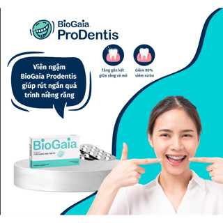 Viên ngậm chăm sóc răng miệng cho người NIỀNG RĂNG BioGaia ProDentis nhập khẩu Thụy Điển